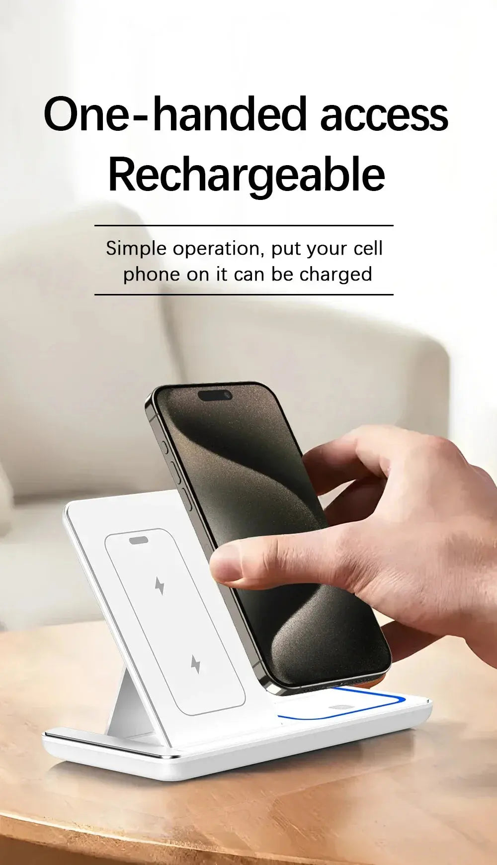 30W 3-in-1 Fast Wireless Charger Stand – Foldable Charging Station for iPhone, Apple Watch & AirPods ClickncarryMart