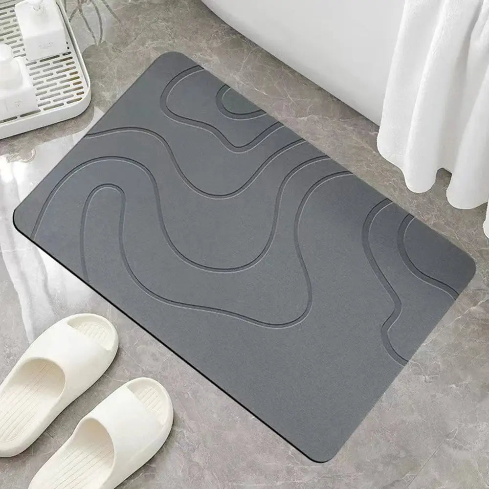 Diatomite Stone Bath Mat – Quick-Dry, Super Absorbent & Non-Slip Shower Mat ClickncarryMart