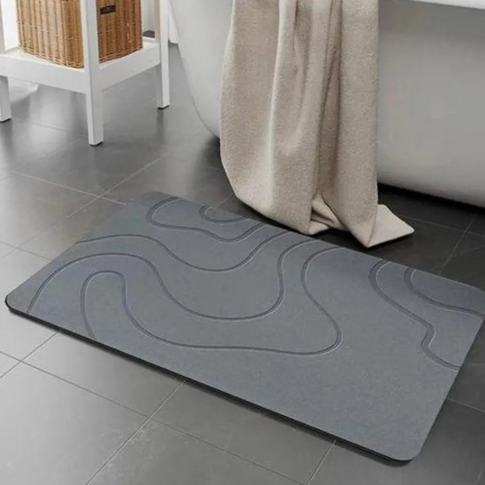 Diatomite Stone Bath Mat – Quick-Dry, Super Absorbent & Non-Slip Shower Mat ClickncarryMart