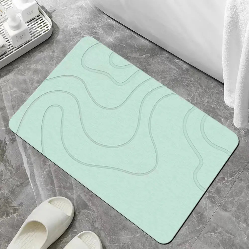 Diatomite Stone Bath Mat – Quick-Dry, Super Absorbent & Non-Slip Shower Mat ClickncarryMart