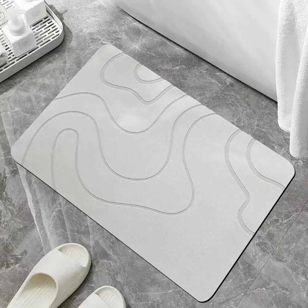 Diatomite Stone Bath Mat – Quick-Dry, Super Absorbent & Non-Slip Shower Mat ClickncarryMart