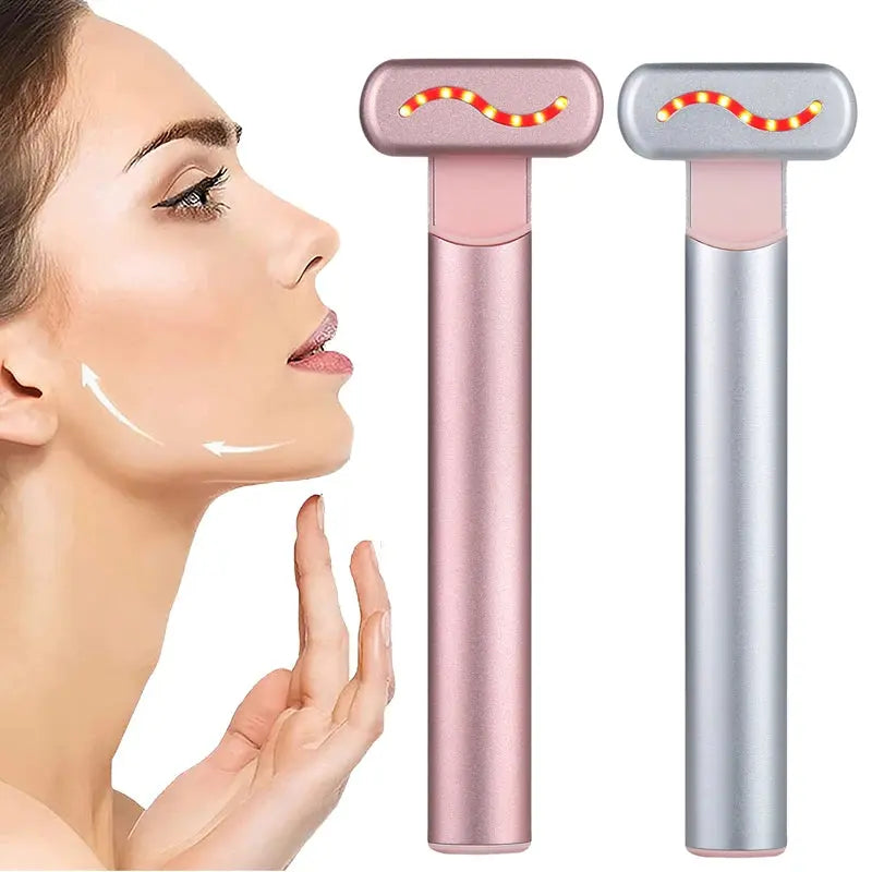 EMS Microcurrent Face Lifting Device with red light therapy for anti-aging, skin tightening & wrinkle reduction