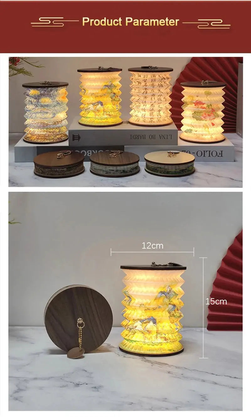 Foldable Touch LED Night Lamp – Portable USB Rechargeable Dimmable Lantern ClickncarryMart