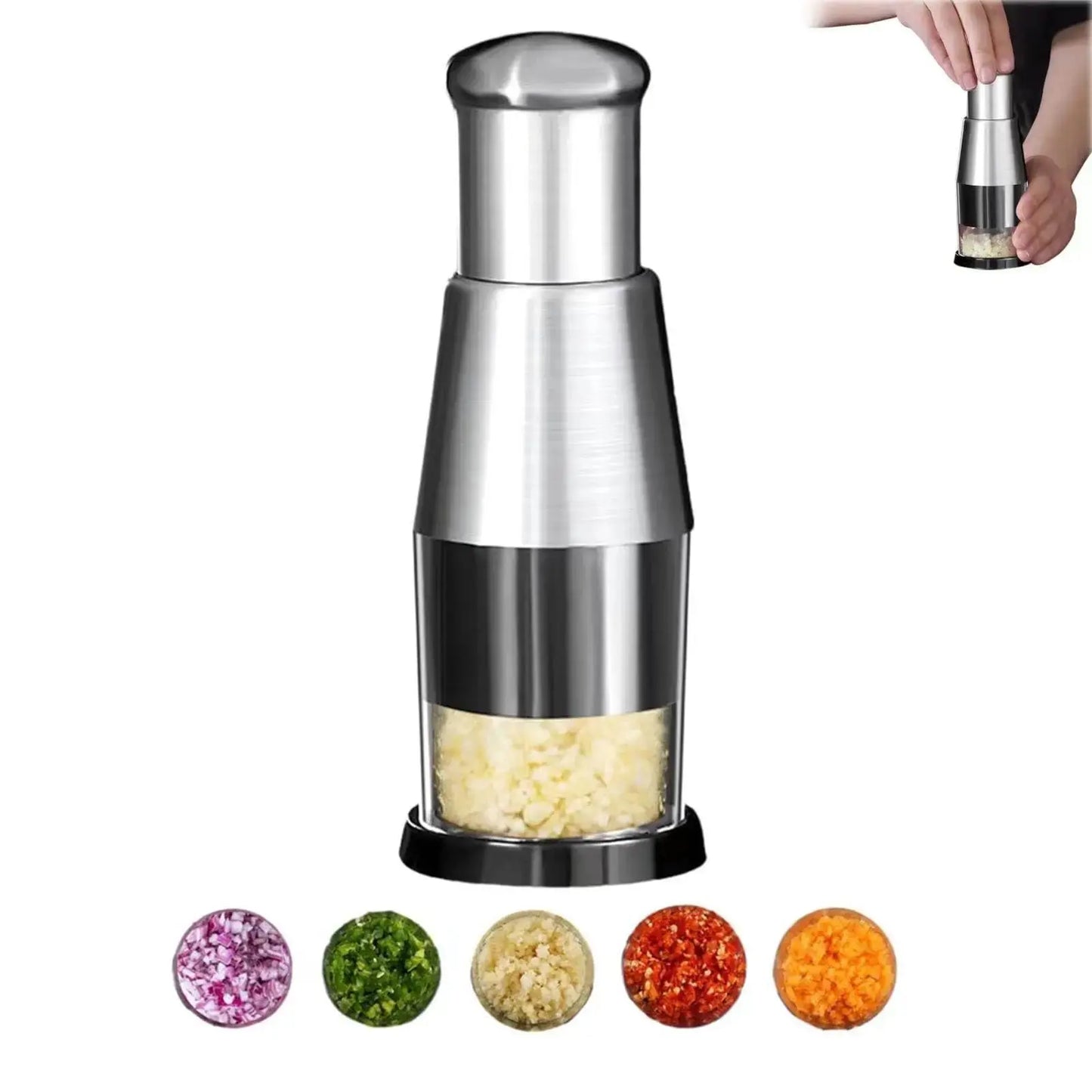 Garlic & Onion Chopper – Manual Pressed Squeezer & Multi-Function Kitchen Tool ClickncarryMart