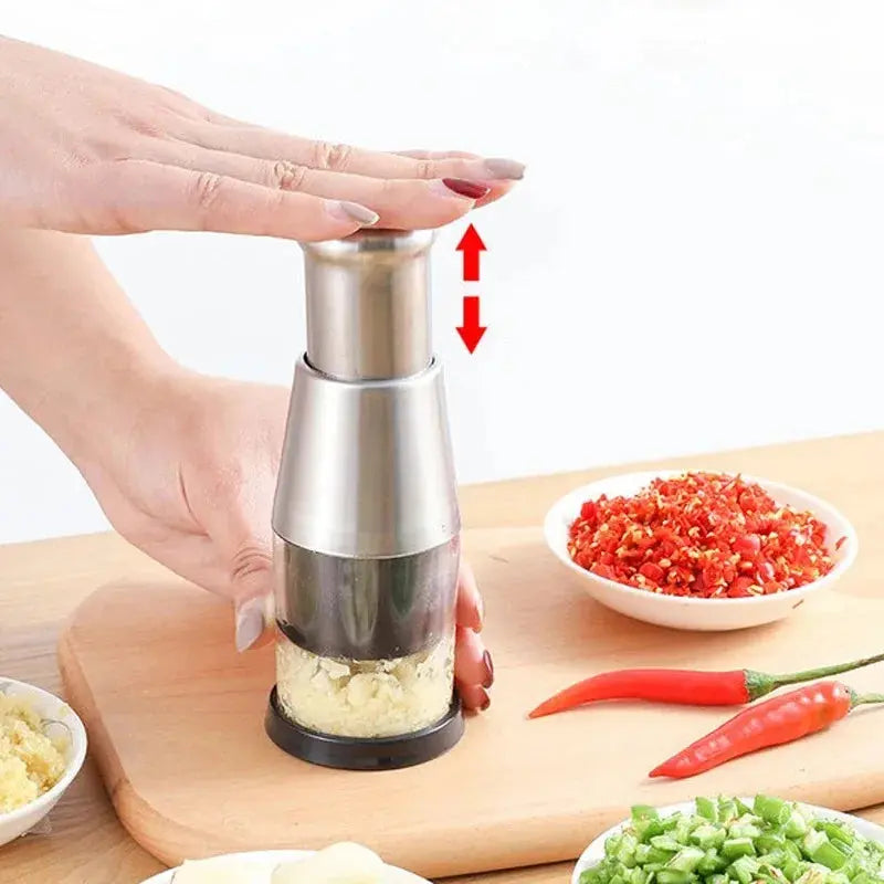 Garlic & Onion Chopper – Manual Pressed Squeezer & Multi-Function Kitchen Tool ClickncarryMart