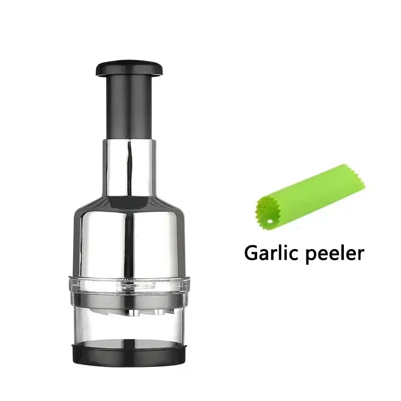 Garlic & Onion Chopper – Manual Pressed Squeezer & Multi-Function Kitchen Tool ClickncarryMart