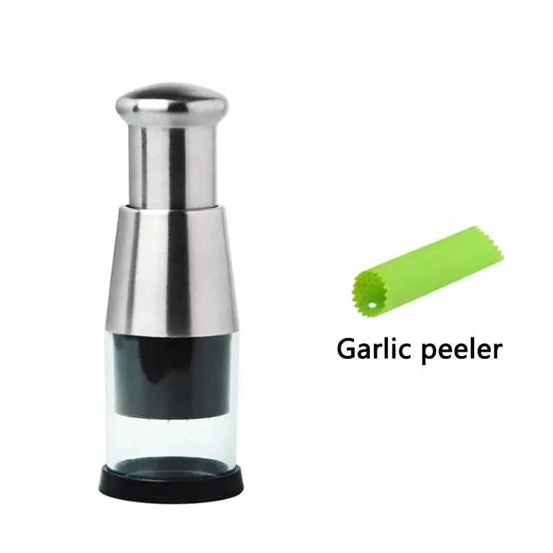 Garlic & Onion Chopper – Manual Pressed Squeezer & Multi-Function Kitchen Tool ClickncarryMart