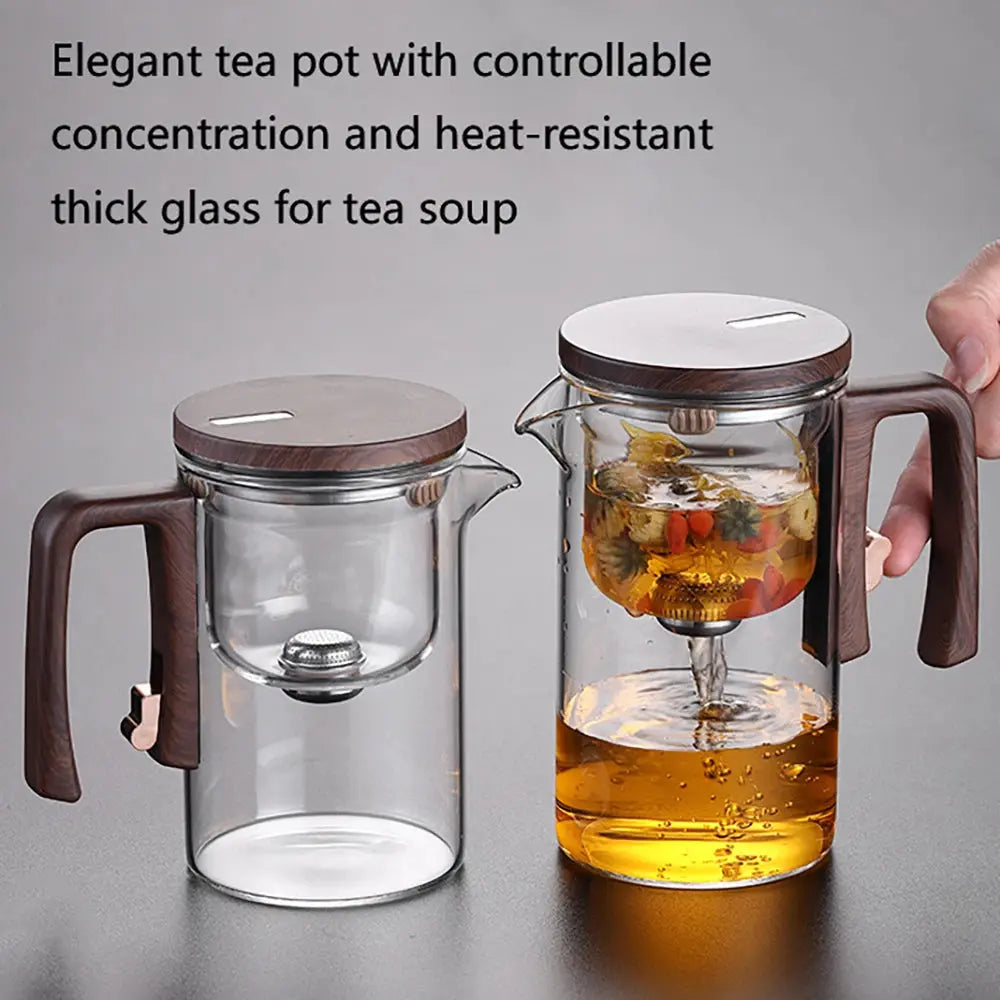 Glass Teapot with Magnetic Infuser – One-Click Tea Filtration Kettle ClickncarryMart