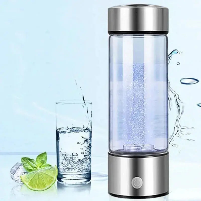 Hydrogen Water Bottle – Portable Electric Hydrogen Water Generator | Rechargeable H2 Bottle for Alkaline, Antioxidant-Rich Water ClickncarryMart