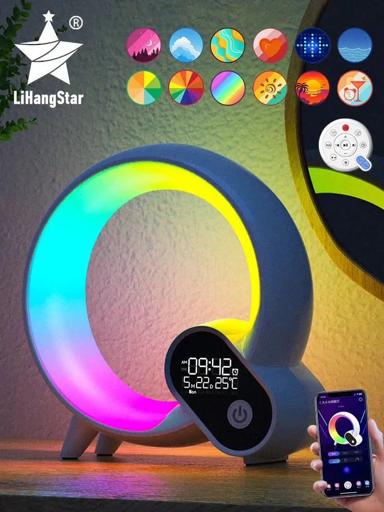 LED Smart Sunrise Alarm Clock – Wake-Up Light, Bluetooth Speaker & White Noise ClickncarryMart