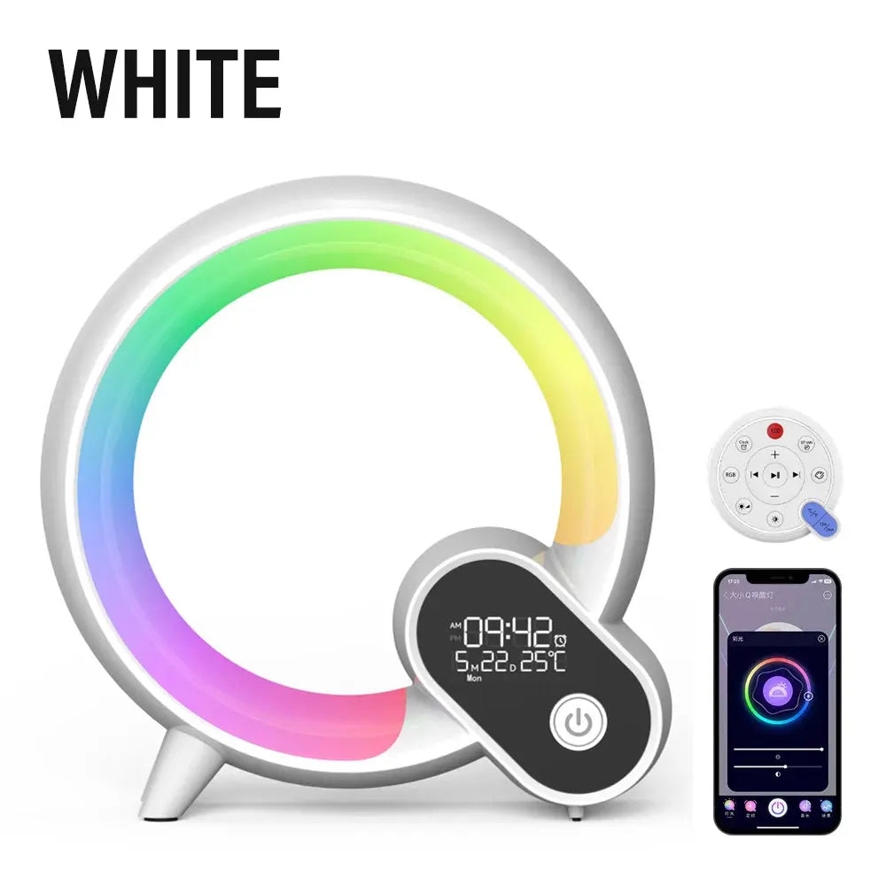 LED Smart Sunrise Alarm Clock with wake-up light, Bluetooth speaker & white noise machine