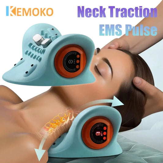 NEW Electric Heated Cervical Massager – Neck Pain Relief & Posture Support Pillow ClickncarryMart