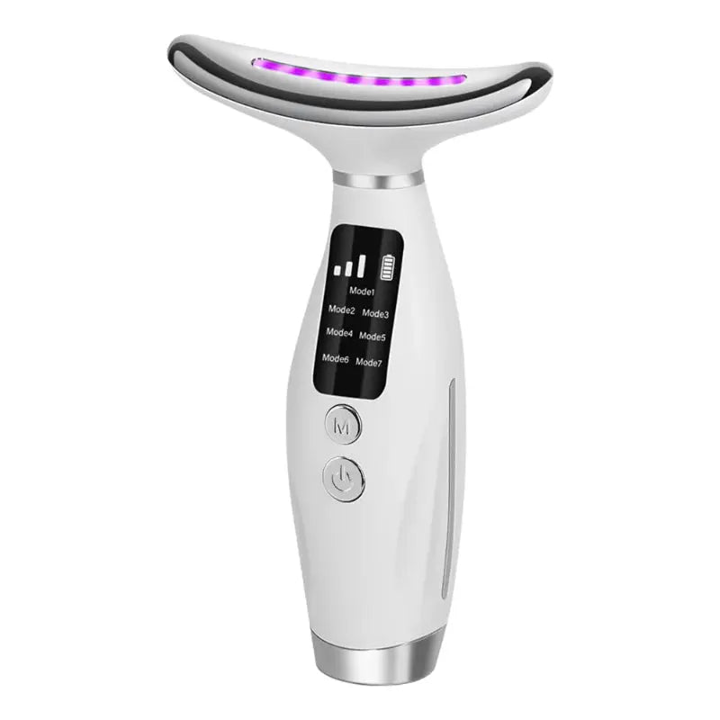 RadiantGlow™ Neck & Face Beauty Device – LED Photon Therapy & Vibration Massage for Skin Tightening