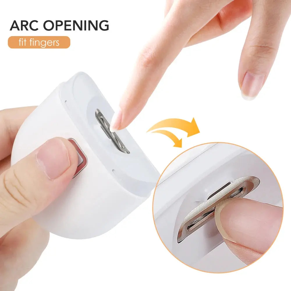 Safe & painless electric nail clipper with rotating stainless steel blade