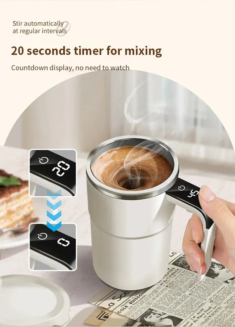 Rechargeable Self-Stirring Mug – Automatic Magnetic Coffee Mixer ClickncarryMart