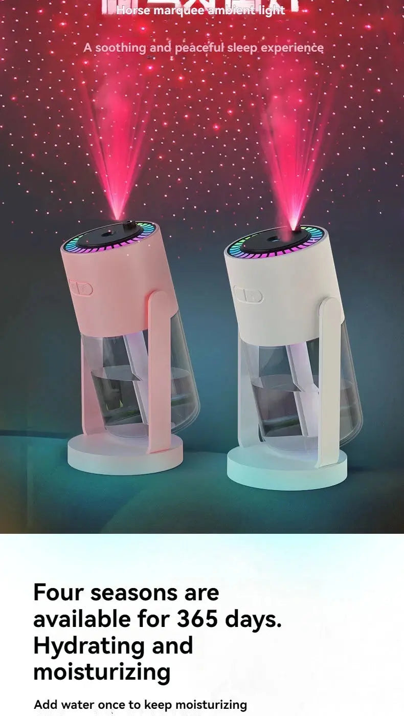 starry projector light in pink for hydrating and moisturizing 